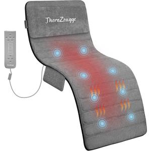 Full Body Massage Mat with Heat, Vibration Back Massager, Massage Chair Pad, Seat Massager, 8 Vibrating Motors, 2 Heating Pads for Back, Gift for Men, Women, Dad