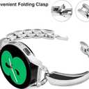 20mm Bracelet Compatible with Samsung Galaxy Watch 7 6 5 4 40mm 44mm Women's Stainless Steel Wristband