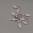 NUOBESTY Bowling Pin Keychains: 8pcs Keychain Mini Bowling Pin Keyrings Bowling Pin and Ball Charm Key Chain Hanging Ornament for Sports Souvenir Bowling Party Favors