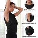 Women's Workout Tank Tops 2025 Summer Yoga Shirts Athletic Top Gym/Running Cropped Tank Tops (Black, S)