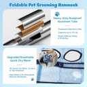 Foldable Pet Grooming Table Hammock, Suitable for Small Dogs and Cats, Pet Joint Protection, Stainless Steel Independent Stand,Used for Bathing and Grooming, and Support for Elderly Pets, 25 Lbs