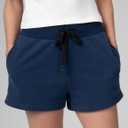 SPRUCE INT Summer SweatShorts for Women - Cotton Drawstring French Terry Comfy Casual Lounge Shorts Cute Shorts for Workout (Blue)