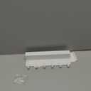 VIS'V Key Holder Wall Mount, Compact Adhesive Key Rack with Tray, 6 Hooks, 2 Mount Options, White