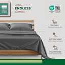 THREAD SPREAD 100% Organic Cotton Sheets Full Size - 4 PC Organic Cotton Full Percale Weave Sheet Set, Soft, Cooling, Crisp & Breathable, 16" Deep Pocket Hotel Quality Bedding Set - Dark Grey