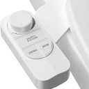 SAMODRA Non-Electric Bidet - Self Cleaning Dual Nozzle (Frontal and Rear Wash) Fresh Water Bidet Toilet Seat Attachment with Independent Adjustable Water Pressure (Classic White)