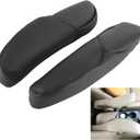 Car Arm Rest Cover Accessories, 2Pcs Car Seat Armrest Handle Cover Decor Trim Microfiber Leather Replacement Fit for CRV 2010-2017(Black)