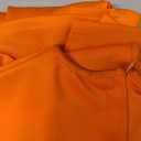 Memoriesea Women's Basic Bodycon Ruffle Flared Short Sleeve Pencil Midi Dress (Medium, Orange)