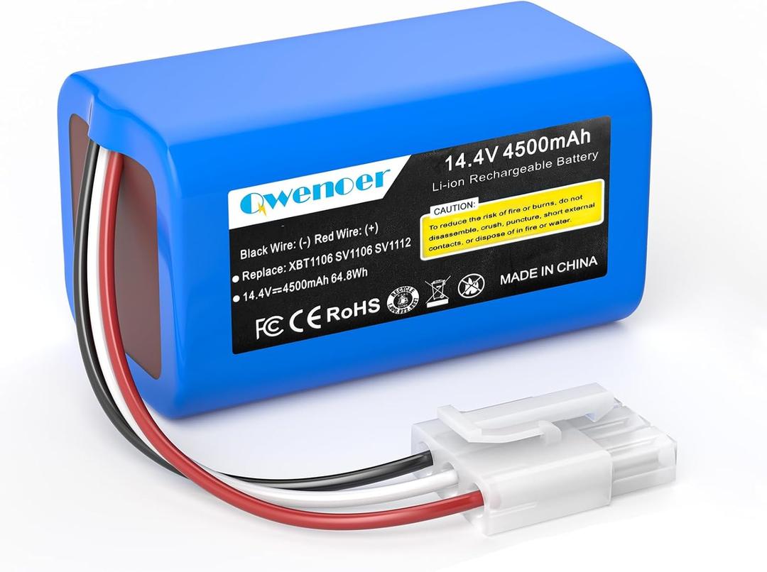 Upgraded Li-ion Battery 14.4V 4.5Ah, Shark Vacuum Battery Replacement XBT1106 for Shark SV1106 SV1112 SV1100 SV1107 XB1100 Freestyle Navigator Cordless Stick Vacuum