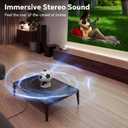 [Built in APP & Electric Focus] Smart Mini Projector with WiFi 6 & Bluetooth 5.4, Movie Projector for Bedroom Outdoor, Auto Keystone, 1080P Supported, Compatible with Smartphone HDMI USB