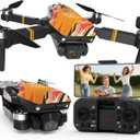 TT19 Drone with Camera 1080P for Adults, Drones with 270 Obstacle Avoidance Function, Brushless Motor, Level 3 Wind Resistance, Foldable Quadcopter Mini Drone for Beginners, Orange