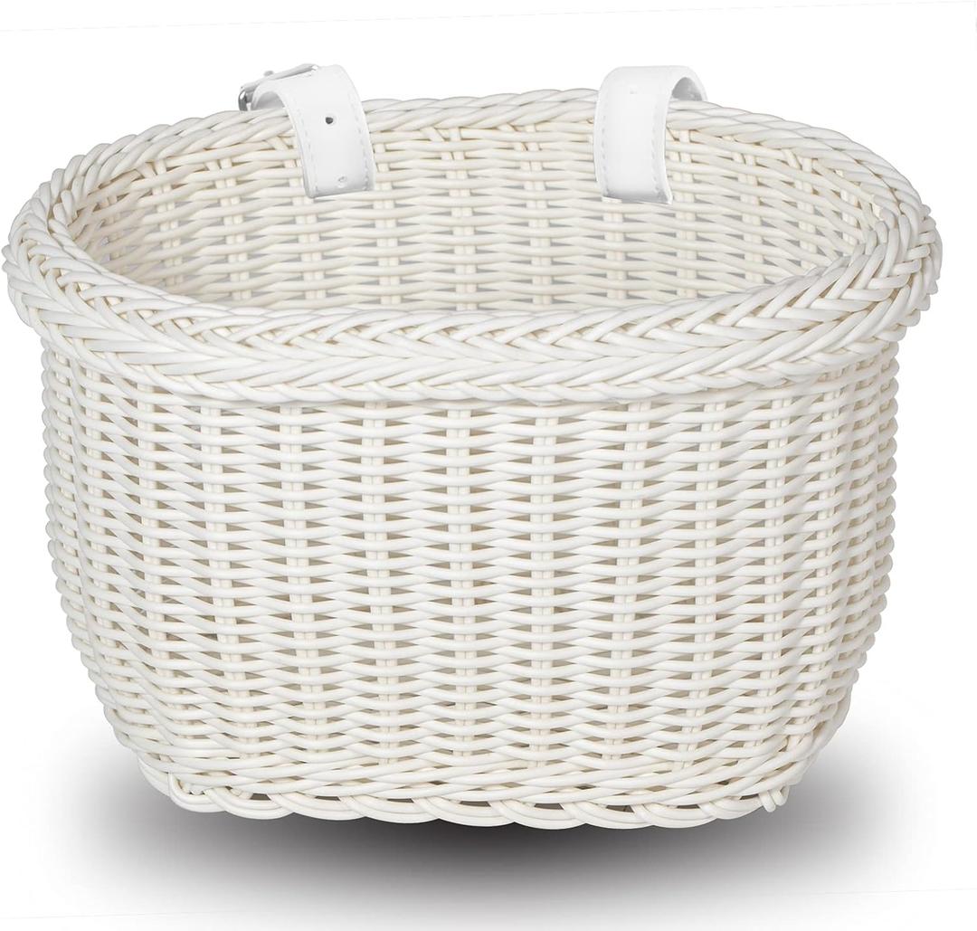 EIRONA Bicycle Front Handlebar Basket for 12-18 Inch Girls Bike, Water Resistant Storage, Bicycle Accessories
