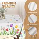 Kawani Spring Summer Flowers Square Tablecloth 54 Inch Watercolor Spring Wild Flowers Table Cloth Tulip Lavender Table Cover Reusable Polyester Farmhouse Tablecloths for Kitchen Dining Outdoor Decor