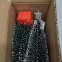 6 Pack Mini Christmas Tree with Lights Small Artificial Christmas Tree Decorations Xmas Tree Figurines for Indoor Christmas Home Party Tabletop Centerpieces Decor