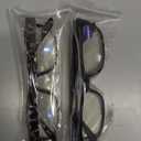 Gaoye 2-Pack of Reading Glasses - Blue-Light Filter, UV Protection - Readers with Rectangle Frames (1 Black + 1 Leoparde)
