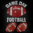 MAYJOYDIY Football Game Day Rhinestone Iron on Decal Rugby Match Hotfix Transfer Sticker Bling Sports Theme Heat Transfer Patch Clothing Repair Applique for T-Shirt Hat Jacket Garment Bag DIY Decor