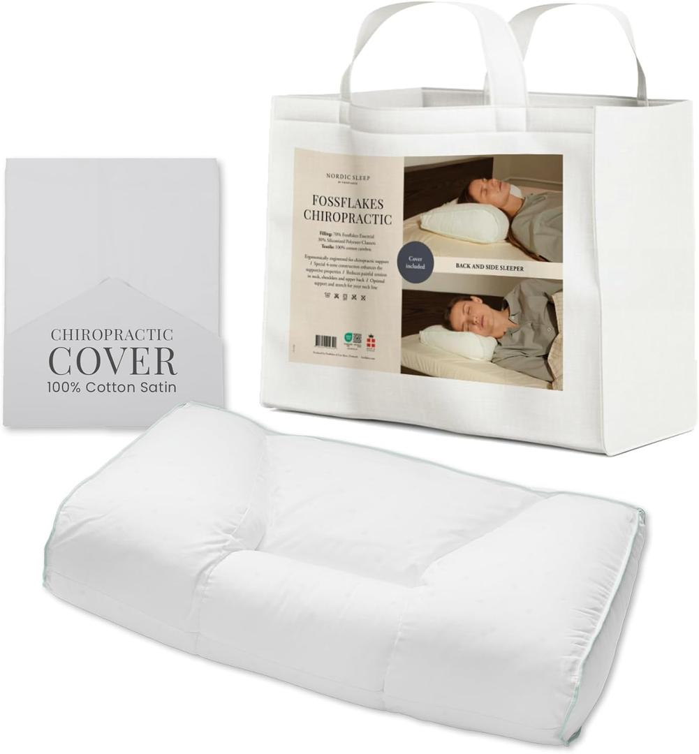FOSSFLAKES - Orthopaedic Neck Support Pillow - Down Alternate Exclusive Filing,Pillow for Side Sleepers, Back Sleepers & Stomach Sleepers - Washable Cover - Relief from Neck Pain (Small) FOSSFLAKES - Orthopaedic Neck Support Pillow - Down Alternate Exclusive Filing,Pillow for Side Sleepers, Back Sleepers & Stomach Sleepers - Washable Cover - Relief from Neck Pain (Small)