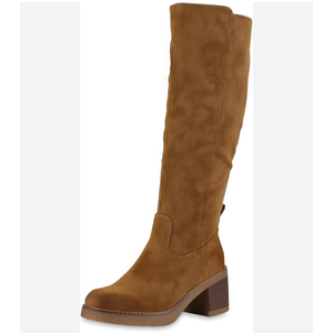 VAN HILL Women's Classic Boots Lined with Block Heel, Size 8