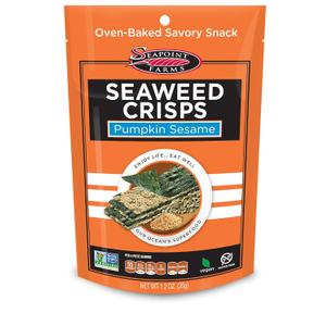 Seapoint Farms Seaweed Crisps, Pumpkin Sesame, Vegan, Gluten-Free, Kosher, and Non-GMO, Healthy Snack, 1.2 oz. Bag, (Pack of 12) (EXP 11/25/25) Seapoint Farms Seaweed Crisps, Pumpkin Sesame, Vegan, Gluten-Free, Kosher, and Non-GMO, Healthy Snack, 1.2 oz. Bag, (Pack of 12) (EXP 11/25/25)