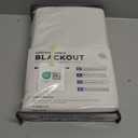 INOVADAY 100% Blackout Curtains for Bedroom, Black Out Curtains 84 Inch Long, Clip Rings Linen Blackout Drapes, Thermal Insulated Room Darkening for Living Room, 2 Panels - Lightcream,W50xL84