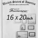 16x20 Picture Frame with Plexiglass, Display Pictures 16 x 20 Poster Frame, White 16 by 20 Photo Frames for Wall Hanging Horizontal and Vertical