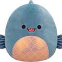 Squishmallows Original 8-Inch Kurtz Grey Teal Piranha - Official Jazwares Plush (Little)