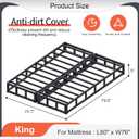 Yicensen Split King Box Spring 5 Inch, Low Profile Heavy Duty Metal Box Spring King Size with Fabric Cover, Noise-Free, Quick Assembly