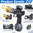 YoPoll WaRiot Automatic Electric Squirt Gun for Adults Kids, Automatic Squirt Gun with 26FT Range, Super Blaster Soaker High Capacity Pistol for Beach Swimming Toy LED Electric Water Gun (1BK) (Black)