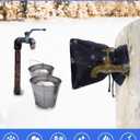 Outdoor Faucet for Winter, POROLIR 8.3" H x 6.7" W Thicker Insulation Faucet for Winter Hose Bib Insulated Faucet Sock Spigot Freeze Protection Black (4-Pack)