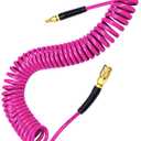 Yereen Heavy Duty Polyurethane Recoil Air Hose 1/4 in x 50 ft, Lightweight