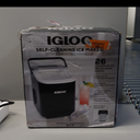 Igloo Premium Self-Cleaning Countertop Ice Maker Machine, Handled Portable Ice Maker, Produces 26 lbs. in 24 hrs. with Ice Cubes Ready in 6-8 Minutes, Comes with Ice Scoop and Basket, Black 