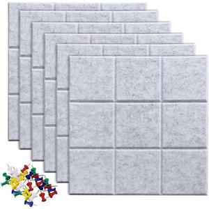 Large Cork Board Felt Board Tiles for Walls with 30 Push Pins, 11.8"x11.8" Pack of 12 Pin Board Notice Boards for Home Office Kitchen, Bulletin Board Wall Tiles for Photos Memos (Light Gray) Large Cork Board Felt Board Tiles for Walls with 30 Push Pins, 11.8"x11.8" Pack of 12 Pin Board Notice Boards for Home Office Kitchen, Bulletin Board Wall Tiles for Photos Memos (Light Gray)