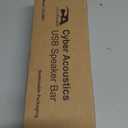 Cyber Acoustics USB Speaker Bar (CA-2890)  Stereo USB Powered Speaker, Easily Clamps to Monitor, Convenient Controls