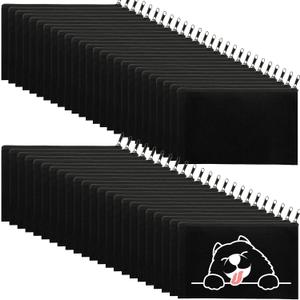 Fainne 100 Pack Canvas Makeup Bags Bulk 7.1 x 4.3 Inch Blank DIY Craft Canvas Pencil Pouch Pencil Case Multi Purpose Travel Toiletry Zipper Pouch Cosmetic Bags for Stationary Storage(Black)
