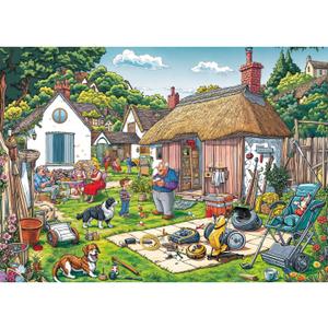 Puzzles for Adults 1000 Pieces, Warm Courtyard Jigsaw Puzzle with 1:1 HD Poster, Perfect Interlocking No Dust, Stress Relief Ideal Gift for Family Games
