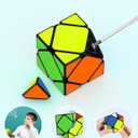 Speed Cube Set, Puzzle Cube Bundle with Axis, Fisher, Ivy, Windmill, Skew, Megaminx and Pyramid Cubes, Smooth Magic Cubes Collection for Kids Teens & Adults (7 Pack)