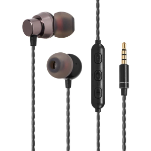 in Ear Wired Earbuds, Wired Headphones with Microphone, 3.5mm Corded Earphones with in Line Volume Controller, Black