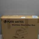 Stainless Steel Extra Large Covered Litter Box with High Sides Enclosed Lid for Big Tall Multiple Indoor Cat,Deep Metal,Jumbo Hooded,Low Entry Design for Dog Proof,Odor Control,Easy Clean,No Mess