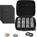 MUDOR 108 Pieces Silver Dollar Coin Holder, 41mm Storage Case with Lock, Coin Holders with 10 Size Gaskets, Coin Collection Supplies for Cent,Nickel,Quarter, Morgan,Silver Eagle