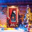 2 x Christmas Door Cover,Snowman and Dogs Red Xmas Door Covers Decorative Christmas Front Porch Sign Decorations and Supplies for Home House Party Room Office Decor-71  35inches (Christmas-02)