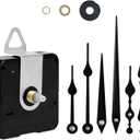 Roymnie Clock Mechanism Replacement Battery Operated Silent Clocks Kit Include Clock Hands Second Hand DIY Repair Parts Shaft Length 12mm(15/32 Inches)