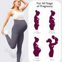 Women's Maternity Leggings Over The Belly - Ultra Stretchy Soft Bump Support Workout Activewear Yoga Pregnancy Pants (2 Pack-black/Leaden Grey)