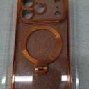 Offical Cosmic Orange for iPhone 17 Pro Case with 360 Spin Stand [DIY Glitter Cardstock] [Fit for MagSafe] [16FT Military Protection] Polished for iPhone 17 Pro Case with Stand 6.3'', Cosmic Orange