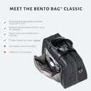 Nomad Lane The Bento Bag Classic Carry-On Luggage Duffel Bag, Durable & Lightweight Suitcase. Personal Item Weekender Overnight Travel Bag for Men & Women, Jet Set Black & Silver