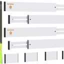 ANTOWIN Bamboo Drawer Dividers Organizers, Expandable Drawer Separators Splitter,17-22 inches Long Adjustable Spring-loaded Organizer for Large Utensil, Clothes, Tools Drawers (White)