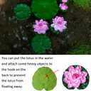 Fake Lily Pads, 10 PCS Artificial Lotus with Water Lily Pad, Realistic Water Floating Foam Lotuses Pads, Pink Artificial Floating Lotus Decor with Pad for Home Outdoor Ponds