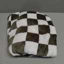 Yurhap Checkered Baby Blanket Fleece Baby Blankets for Boys, Ultra Soft Cozy Fluffy Infant Toddler Newborn Receiving Blankets for Crib Stroller, 30''x40'', Dark Olive