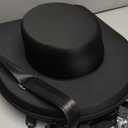 Hat Travel Case Hard Hat Box for Fedora Hats to Storage Hat Bag Carrier with Carry Handle, Luggage Strap, Adjustable Shoulder Belts for Women and Men