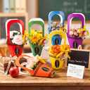 Gersoniel 24 Set End of School Year Teacher Gifts Crayon Flower Bouquet Holder Teacher Appreciation Gift Bags with Card Teachers Flower Bags for End of School Year Birthday Retirement Party Favors