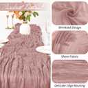 15 Pack Dusty Pink Cheesecloth Table Runner 17 x 108 inch Cheese Cloth Table Runners 9ft Pink Table Runner Rustic Romantic Sheer Gauze Runner for Wedding Party Baby Shower Table Decoration