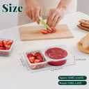 QCQHDU Snack Containers with Lids, 4.4 oz Small Plastic Snack Boxes 2 Compartments for Portion Control and Meal Prep Lunch Food Sauce Containers for On-the-Go Meal, Camping, Travel, Office, 30 Sets